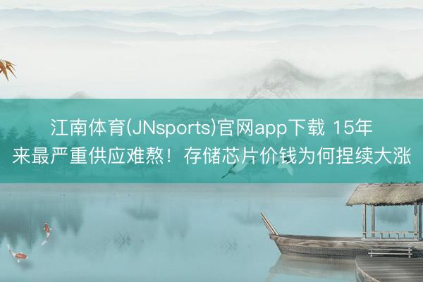 江南体育(JNsports)官网app下载 15年来最严重供应难熬！存储芯片价钱为何捏续大涨