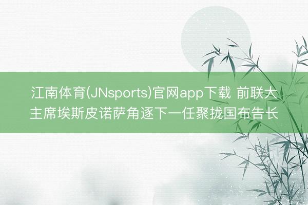 江南体育(JNsports)官网app下载 前联大主席埃斯皮诺萨角逐下一任聚拢国布告长