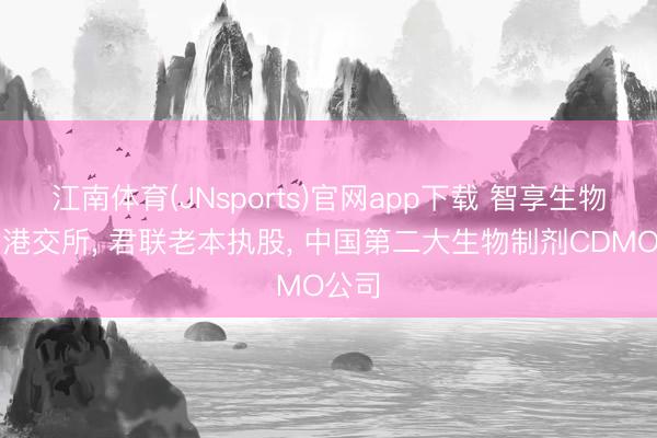 江南体育(JNsports)官网app下载 智享生物递表港交所, 君联老本执股, 中国第二大生物制剂CDMO公司